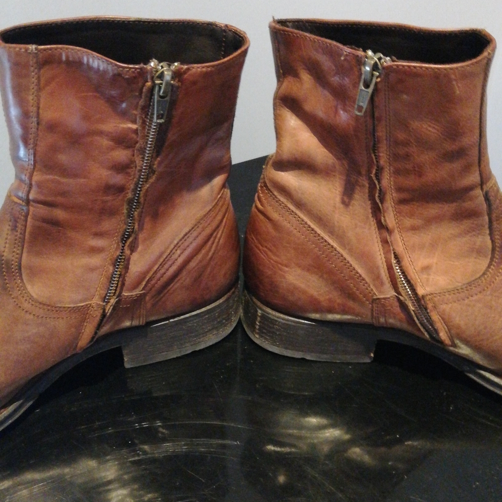 To Boot Brown Leather Boots Men's Size 8 1/2 - Picture 5 of 9